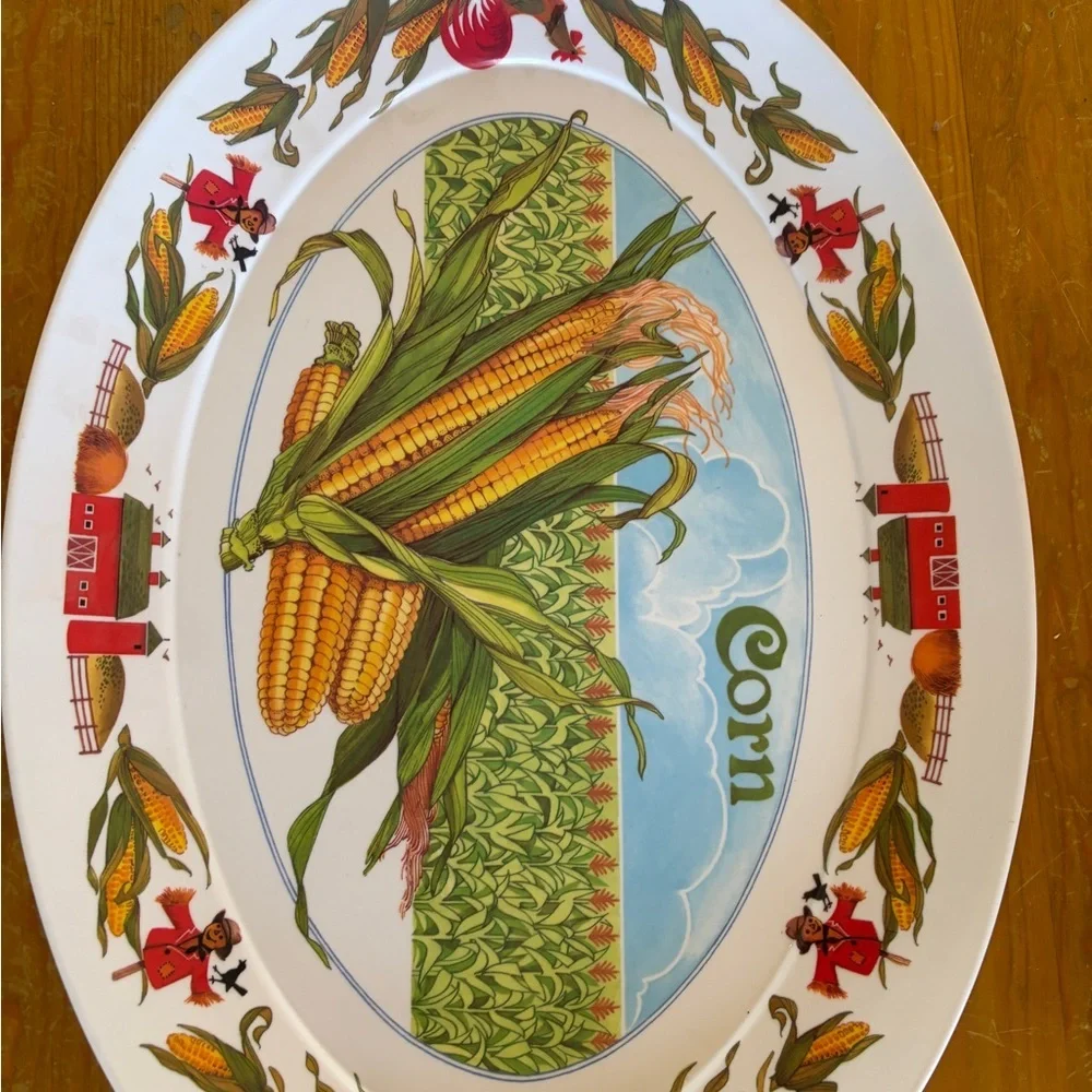 Rustic Corn Design Oval Platter - Picture 7 of 7
